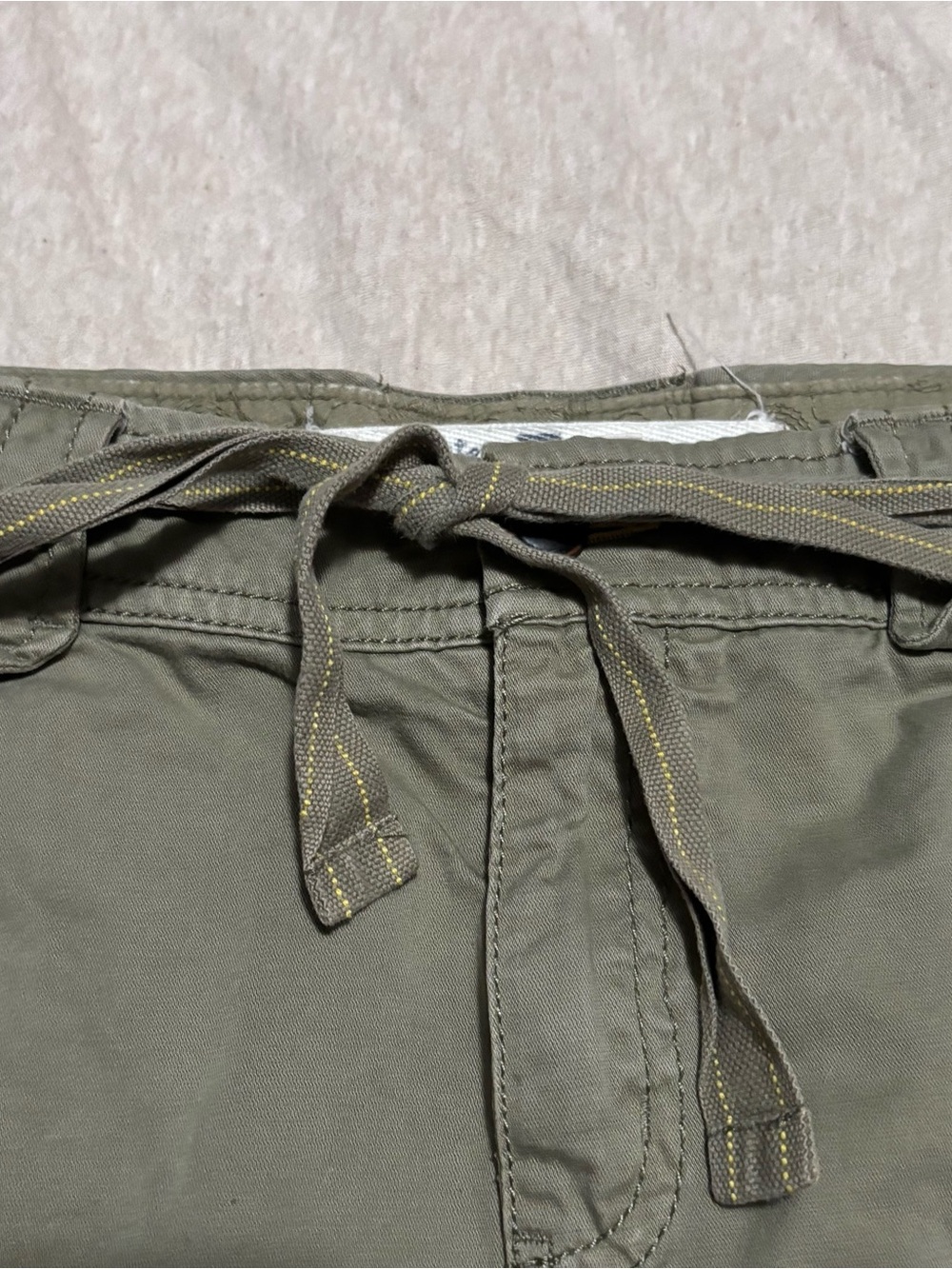 Y2K Khaki green GAP cotton mini skirt size 1 - Picture 3 of 9